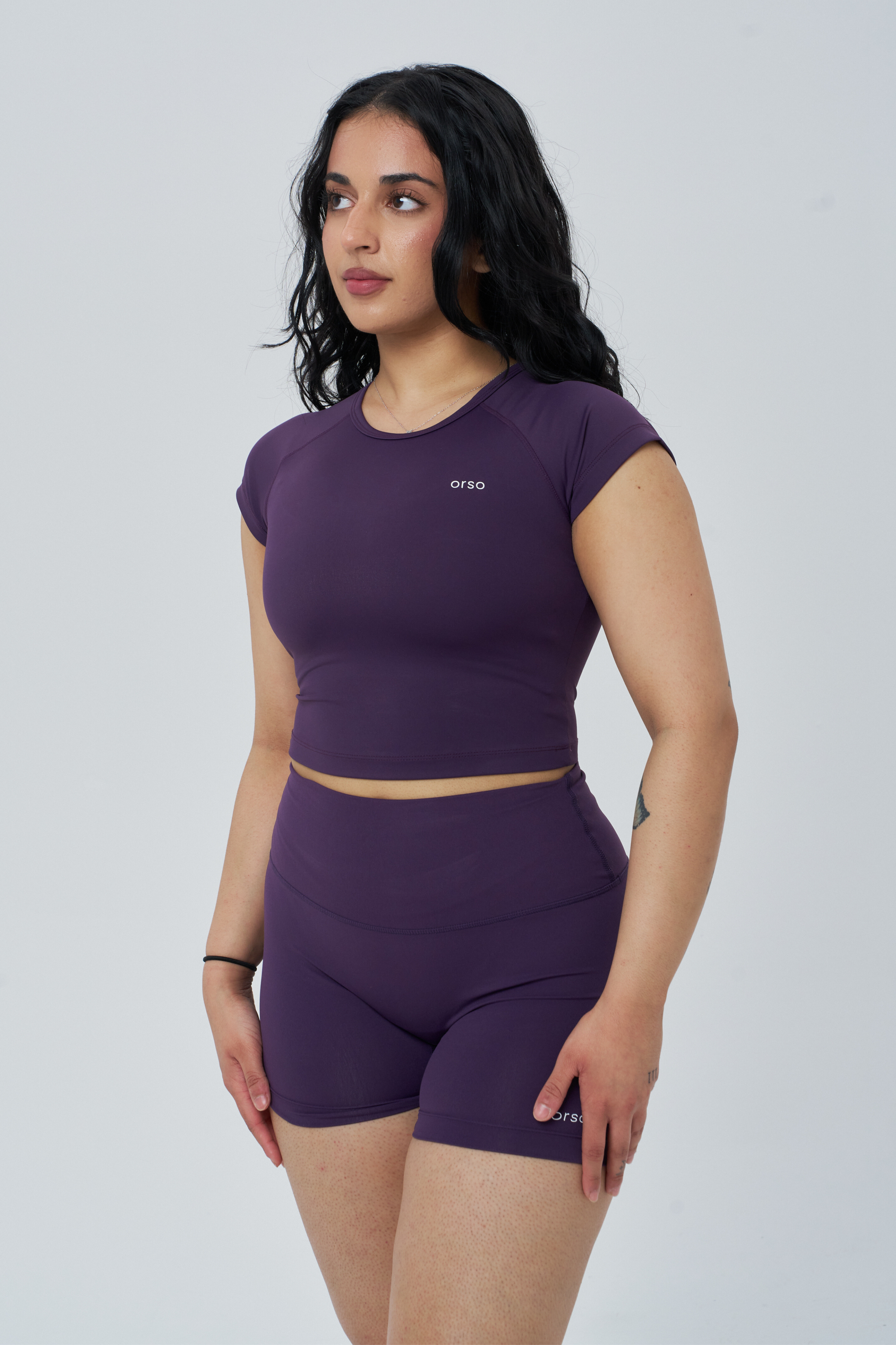 SeaButter™ Essential Crop Tee - Dark Grape